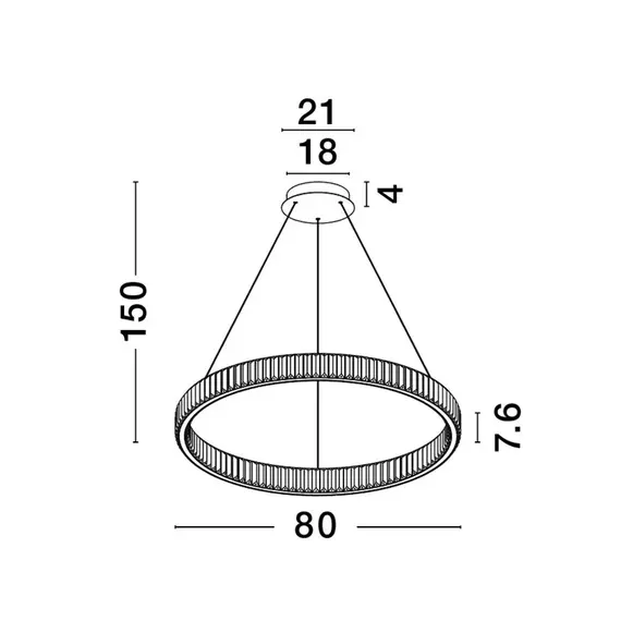 LED Полилей AURELIA 9333076 NovaLuce 47W 3500K Triac Dimmable | Osvetlenieto.bg
