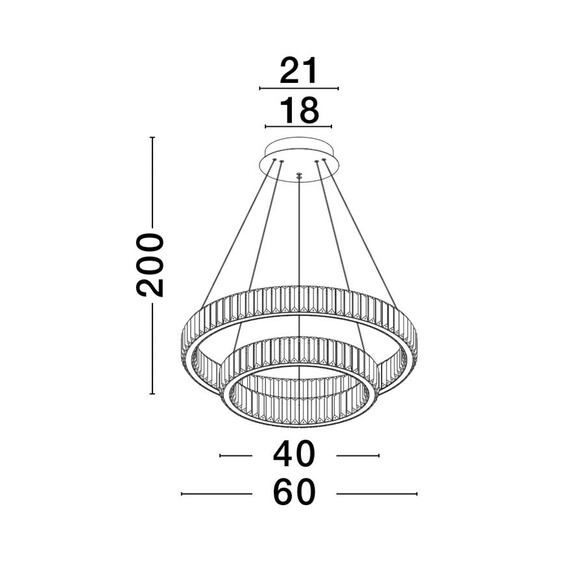 LED Полилей AURELIA 9333077 NovaLuce 46W 3500K Triac Dimmable | Osvetlenieto.bg