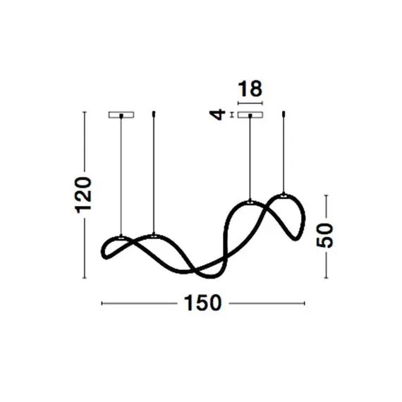 LED Полилей CERELIA 9082093 NovaLuce 57W 3000K Triac Dimmable | Osvetlenieto.bg