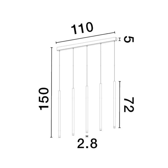 LED Полилей DANDIA 9540202 NovaLuce 27W 3000K | Osvetlenieto.bg