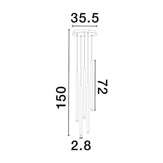 LED Полилей DANDIA 9540203 NovaLuce 27W 3000K | Osvetlenieto.bg