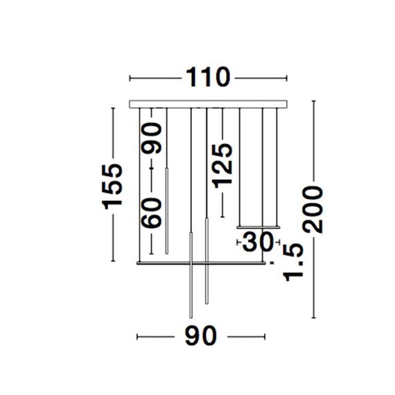 LED Полилей ELETTRA 9088105 NovaLuce 35W 3000K | Osvetlenieto.bg