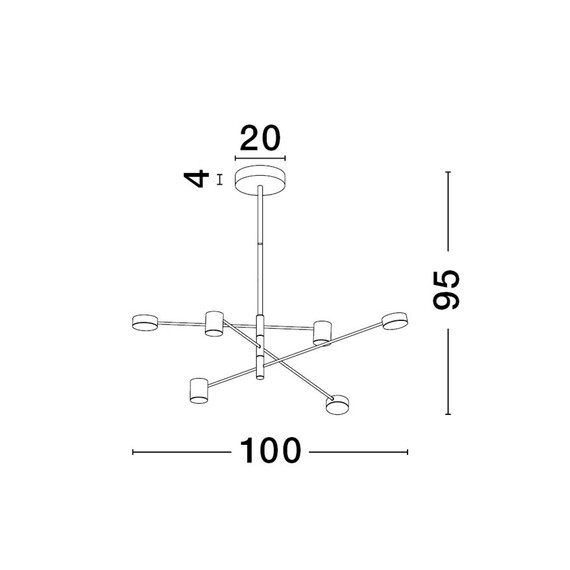 LED Полилей NORDIK 9080121 NovaLuce 28W 3000K Triac Dimmable | Osvetlenieto.bg