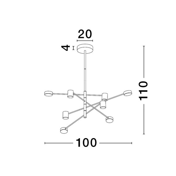 LED Полилей NORDIK 9080122 NovaLuce 40W 3000K Triac Dimmable | Osvetlenieto.bg