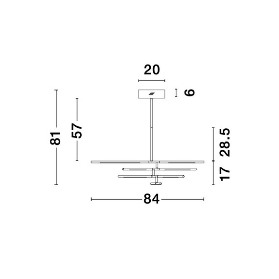 LED Полилей RACCIO 9180781 NovaLuce 40W 3000K Triac Dimmable | Osvetlenieto.bg