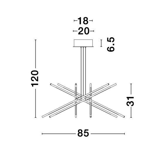 LED Полилей RACCIO 9180783 NovaLuce 56W 3000K Triac Dimmable | Osvetlenieto.bg