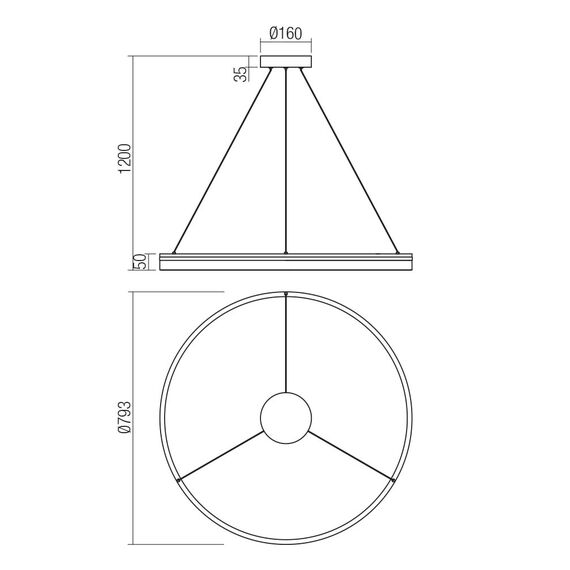 LED Полилей VALDIS 01-3780 Smarter 57W CCT 3000K-4000K | Osvetlenieto.bg