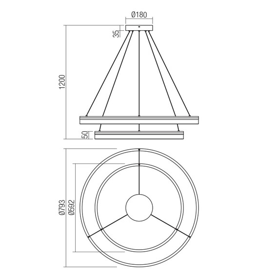 LED Полилей VALDIS 01-3785 Smarter 76W CCT 3000K-4000K | Osvetlenieto.bg