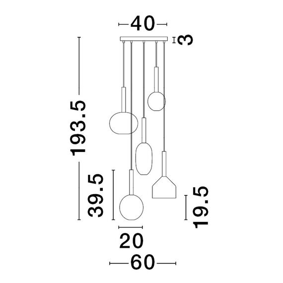 Полилей AMELIA 9028835 NovaLuce 5xG9 | Osvetlenieto.bg