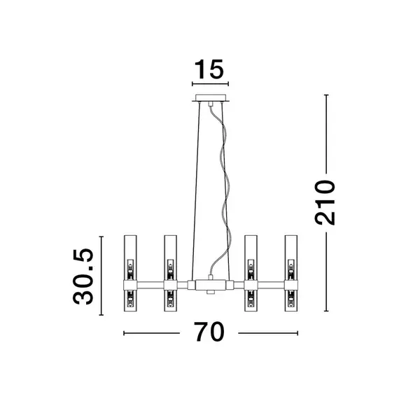 Полилей CENTURY 9006051 NovaLuce 12xG9 | Osvetlenieto.bg