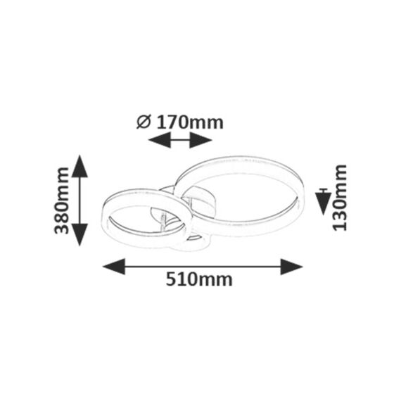 LED Плафон Amilia 71387 Rabalux 24W CCT 3000K-6500K | Osvetlenieto.bg