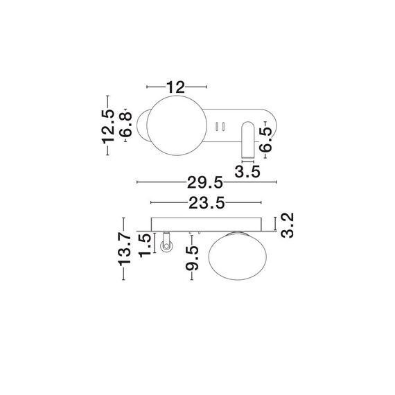 Аплик NOBLE 9002106 NovaLuce 1xG9+LED 3W 3000K | Osvetlenieto.bg