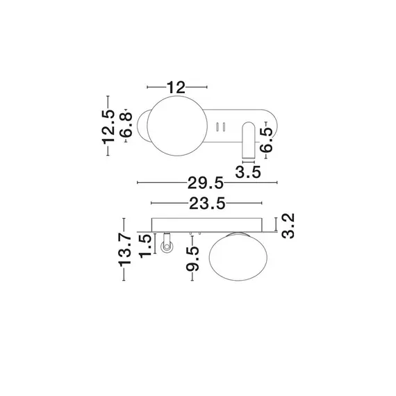 Аплик NOBLE 9002107 NovaLuce 1xG9+LED 3W 3000K | Osvetlenieto.bg