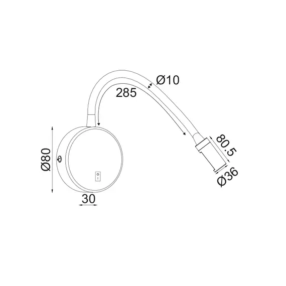 LED Аплик ALIS SF126LEDSW Aca Lighting 3W 3000K | Osvetlenieto.bg