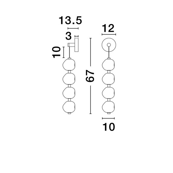 LED Аплик IFOS 9186810 NovaLuce 17W 3000K | Osvetlenieto.bg