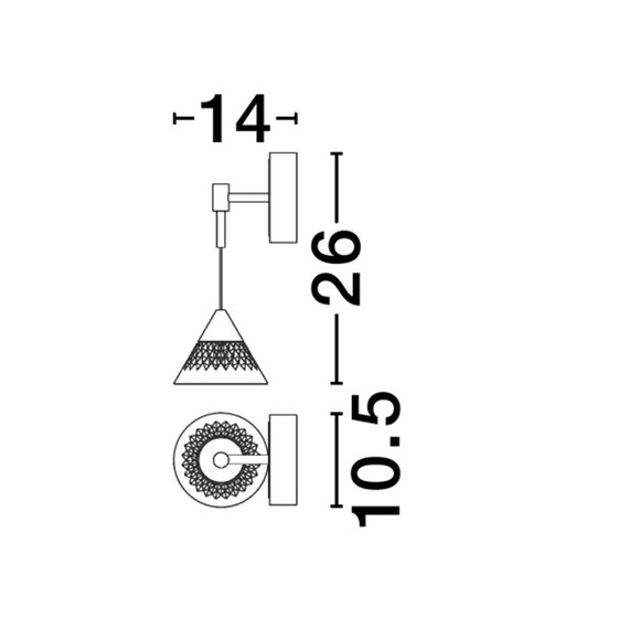 LED Аплик PALUZ 9186962 NovaLuce 7W 3000K | Osvetlenieto.bg