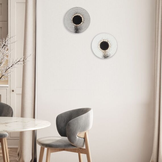 LED Аплик Zambelis 23077 SCONCE LED LIGHT 8W 3000K METAL-GLASS,BLACK-CLEAR GLASS | Osvetlenieto.bg