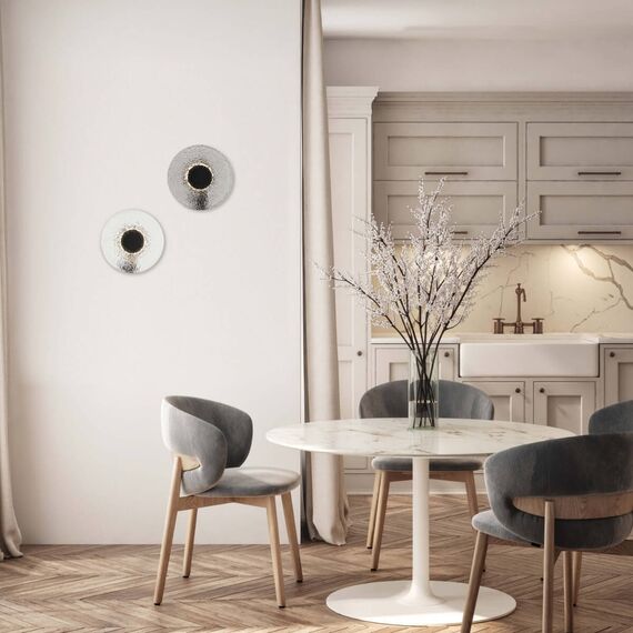 LED Аплик Zambelis 23077 SCONCE LED LIGHT 8W 3000K METAL-GLASS,BLACK-CLEAR GLASS | Osvetlenieto.bg