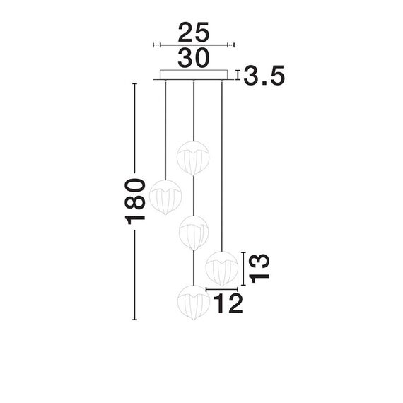 LED Полилей ALICIA 9124113 NovaLuce 25W 3000K | Osvetlenieto.bg