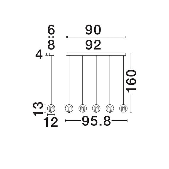 LED Полилей ALICIA 9124124 NovaLuce 25W 3000K | Osvetlenieto.bg