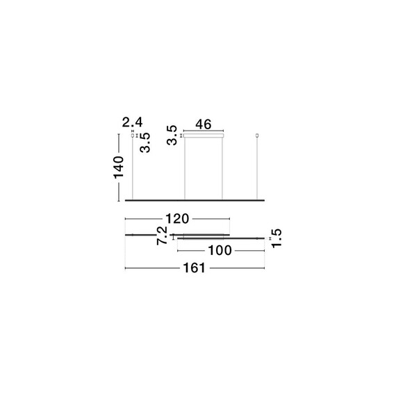 LED Полилей BRILLIA 9060281 NovaLuce 40W CCT 2700-3000-4000K | Osvetlenieto.bg