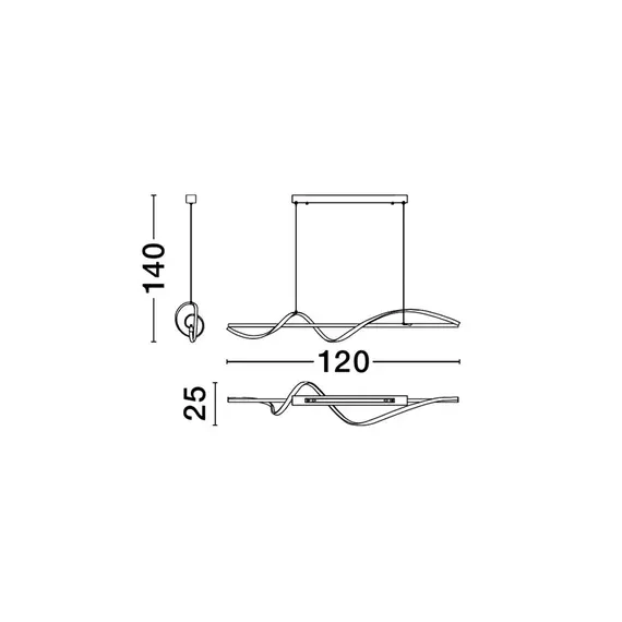 LED Полилей GEMMA 9001094 NovaLuce 26W 3000K Triac Dimmable | Osvetlenieto.bg