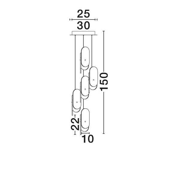 LED Полилей LUCIEN 9214202 NovaLuce 34W 3000K Triac Dimmable | Osvetlenieto.bg