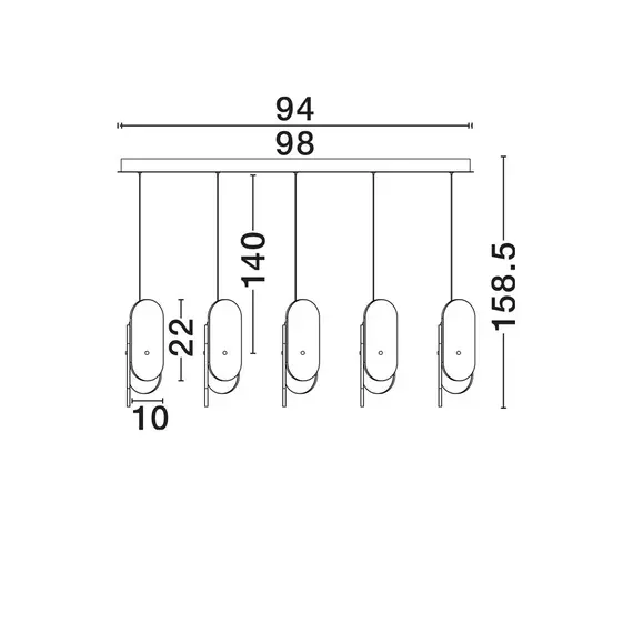 LED Полилей LUCIEN 9214204 NovaLuce 34W 3000K Triac Dimmable | Osvetlenieto.bg