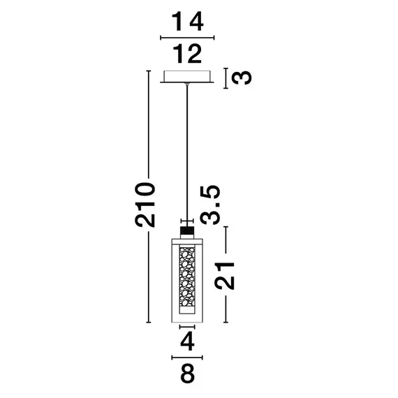 LED Полилей LUNE 9520010 NovaLuce 9W 3000K | Osvetlenieto.bg