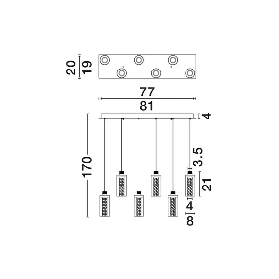 LED Полилей LUNE 9520012 NovaLuce 44W 3000K | Osvetlenieto.bg
