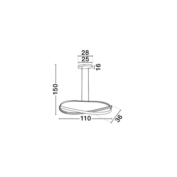 LED Полилей OLIA 9104718 NovaLuce 47W CCT 2700K-4000K | Osvetlenieto.bg