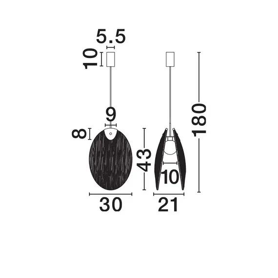 LED Полилей SHELINA 9333219 NovaLuce 6W 3000K | Osvetlenieto.bg