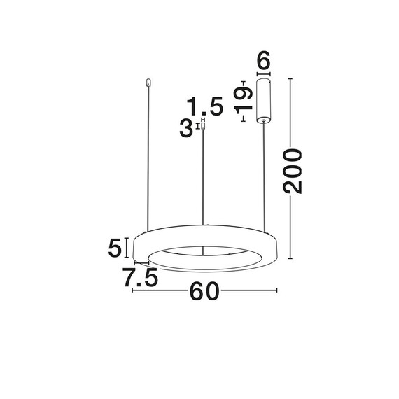 LED Полилей VASTER 9019812 NovaLuce 36W 3000K Triac Dimmable | Osvetlenieto.bg