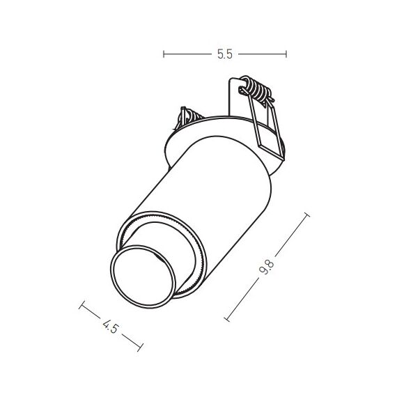 LED Спот за вграждане Zambelis 1928-Β RECESSED SPOT LED 8W 3000K SANDY BLACK | Osvetlenieto.bg