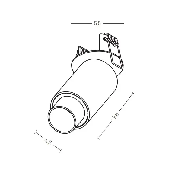 LED Спот за вграждане Zambelis 1928-Β RECESSED SPOT LED 8W 3000K SANDY BLACK | Osvetlenieto.bg