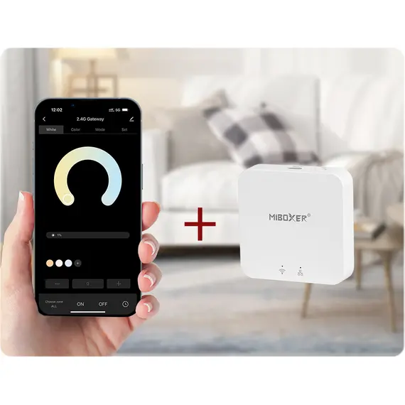 MiBoxer PR2 мощен LED димер/контролер 2в1 MONO/CCT 2.4GHz 12-48V 20A | Osvetlenieto.bg
