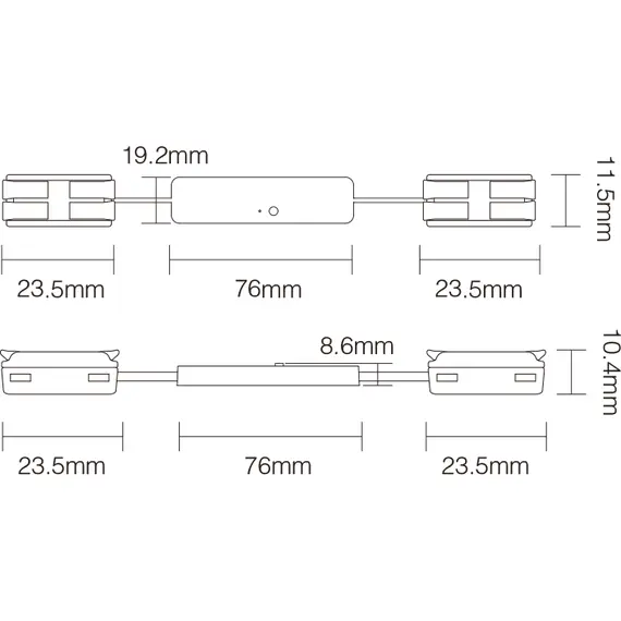 Мини димер/контролер MiBoxer за едноцветни LED ленти 12-24VDC 6A 2.4GHz | Osvetlenieto.bg