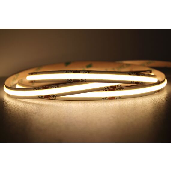 Професионална LED лента 12W COB 480 диода/m 24V 3000К CRI/Ra ≥90 | Osvetlenieto.bg