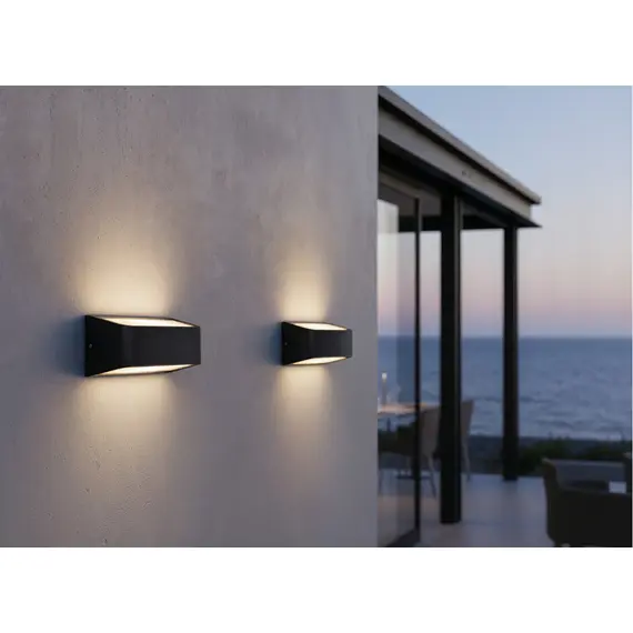 Черен фасаден аплик LAGOS1 1xE27 IP54 | Osvetlenieto.bg