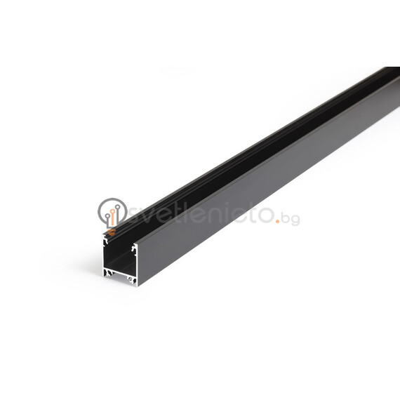 Черен LED профил LINEA20 EF/TY 2000 открит монтаж комплект | Osvetlenieto.bg