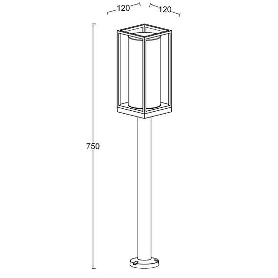 Градинска лампа FLAIR Lutec 1xE27 IP44 7288801012 | Osvetlenieto.bg