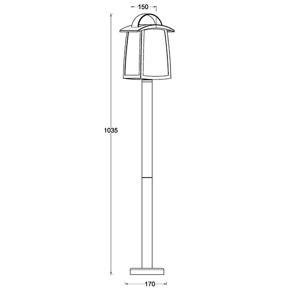 Градинска лампа KELSEY Lutec 1xE27 IP44 7273605012 | Osvetlenieto.bg