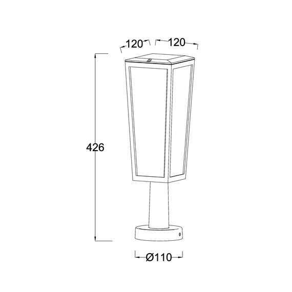 Градинска лампа PINE Lutec 1xE27 IP44 7196601012 | Osvetlenieto.bg