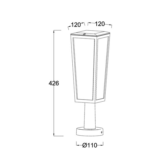 Градинска лампа PINE Lutec 1xE27 IP44 7196601012 | Osvetlenieto.bg