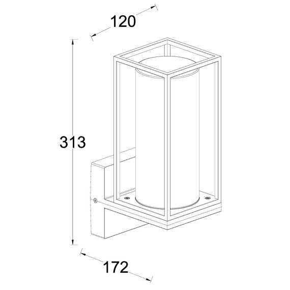 Градински аплик FLAIR Lutec 1xE27 IP44 5288801012 | Osvetlenieto.bg