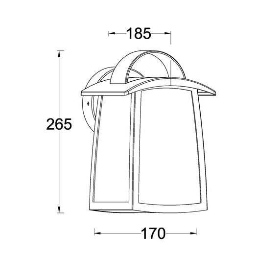 Градински аплик KELSEY Lutec 1xE27 IP44 5273603012 | Osvetlenieto.bg