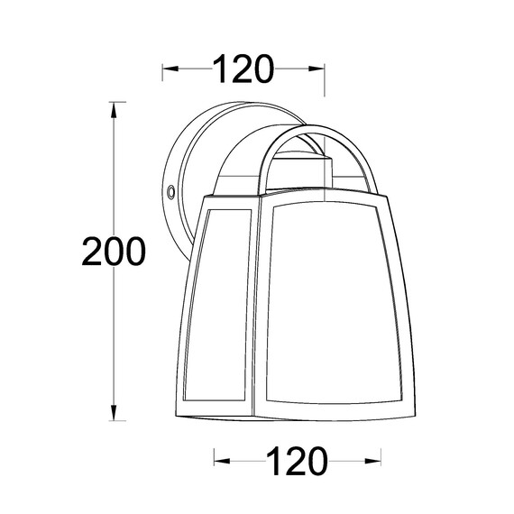 Градински аплик KELSEY Lutec 1xE27 IP44 5273701012 | Osvetlenieto.bg
