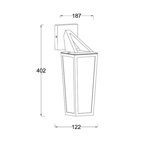 Градински аплик PINE Lutec 1xE27 IP44 5296602012 | Osvetlenieto.bg