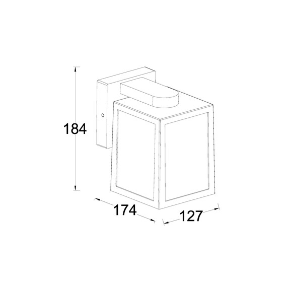 Градински аплик SHIVA Lutec 1xE27 IP44 5206501012 | Osvetlenieto.bg