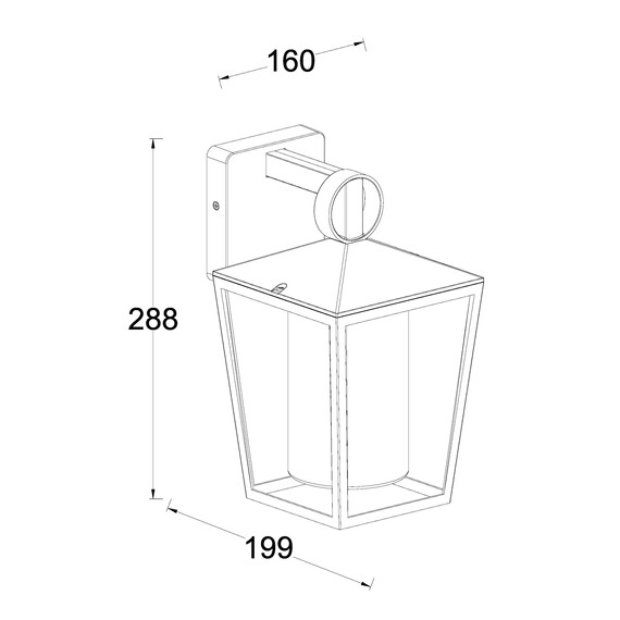 Градински аплик WEST Lutec 1xE27 IP44 5207901012 | Osvetlenieto.bg